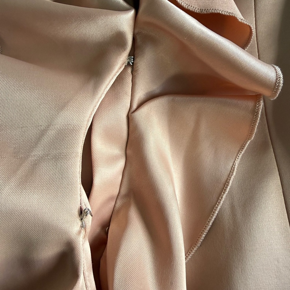 Boston Proper Satin Blouse in Soft Peach - Picture 14 of 14